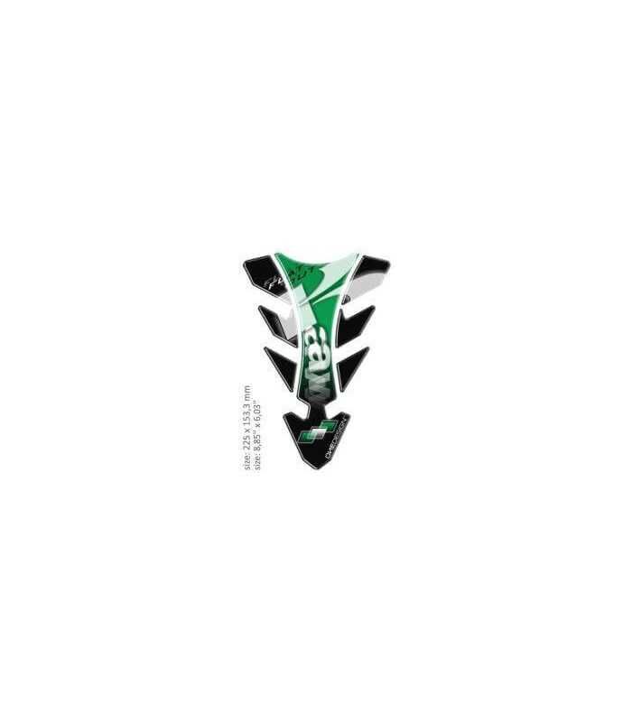 ONEDESIGN UNIVERSAL TANK PAD - GLOSS BLACK/GREEN/WHITE - KAWASAKI
