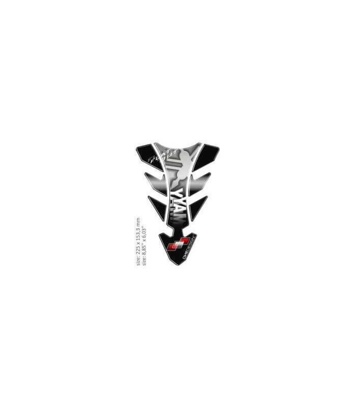 ONEDESIGN UNIVERSAL TANK PAD - GLÄNZEND SCHWARZ/GRAU/WHITE - YAMAHA