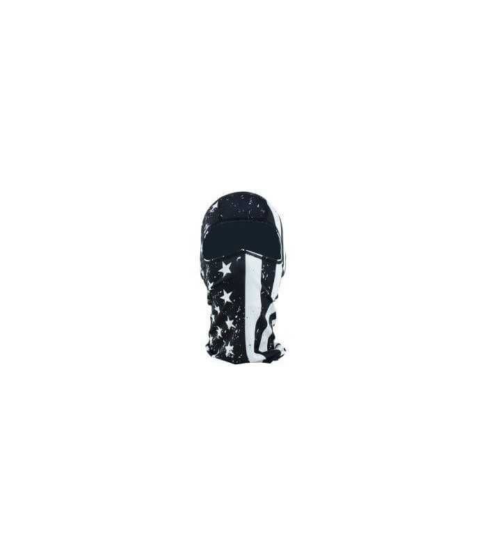 ZAN BALACLAVA NYLON SCHWARZ WEISS FLAG