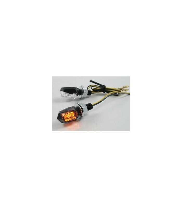 COPPIA FRECCE SUPER MINI A LED OMOLOGATE NERO