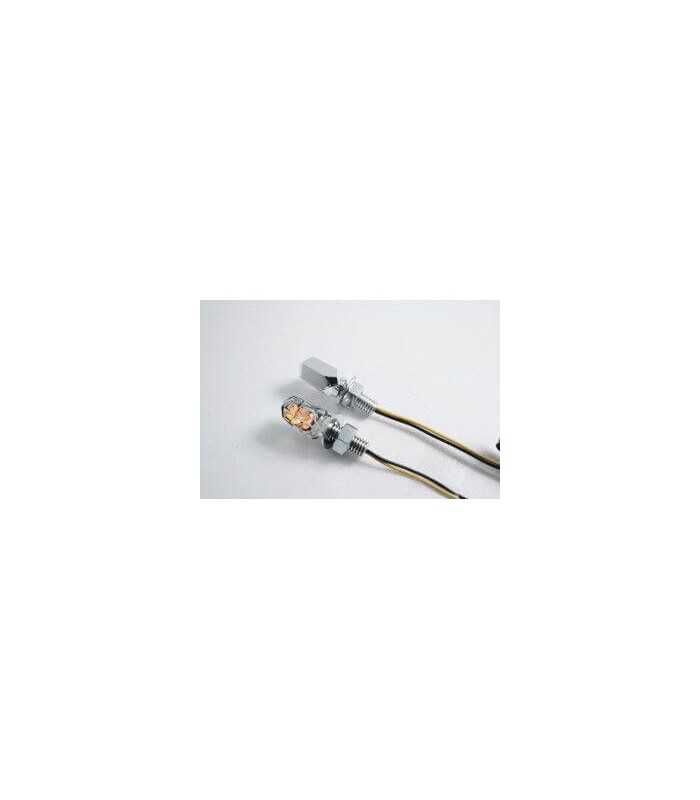 PAIRS LED CLEAR - LENS TURN SIGNAL MINI/ CHROME ECE APPROVED