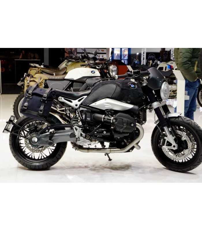 Unit Garage BMW R NINE-T Cover In Leather Crust Tank With Black Rack