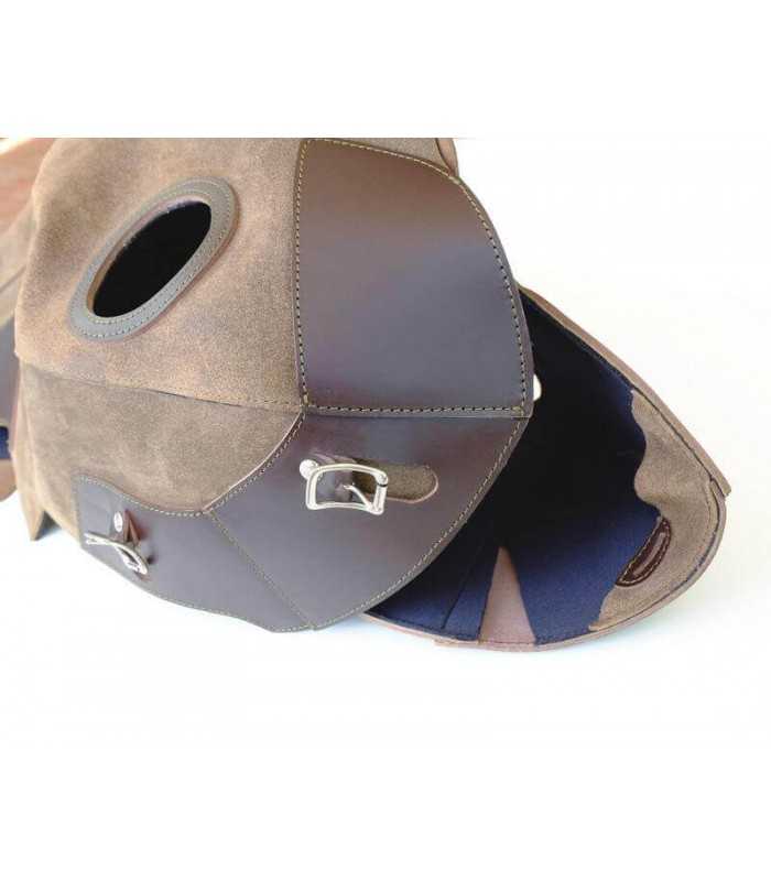 UNIT GARAGE BMW R-NINE-T COVER SERBATOIO IN CROSTA DI CUOIO CON PORTAPACCHI MOSS GREY/MARRONE