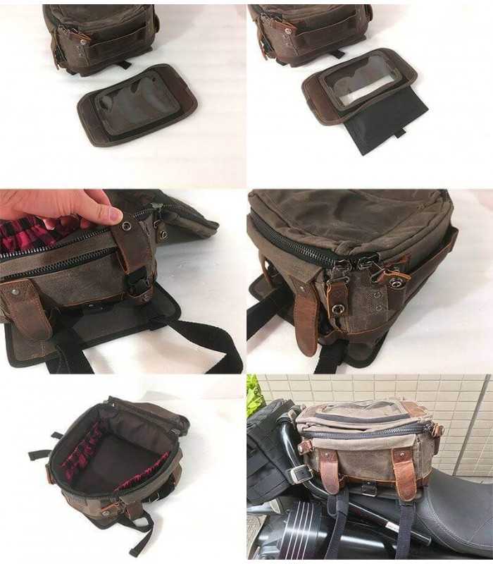 BURLY TANKRUCKSACK wax cotton braun