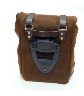 UNIT GARAGE SACOCHE LATÉRALE EN CUIR FENDU + MONTURE BMW R- NINET