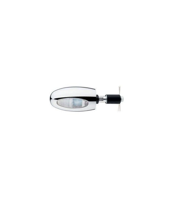 BL 1000 WHITE HALOGEN BAR END INDICATOR CLEAR BRASS CHROMED HOMOLOGATED