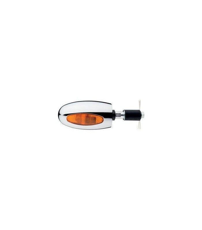 COPPIA FRECCE ALOGENE BL 1000 LED  OMOLOGATE  CROMATE VETRO ARANCIONE