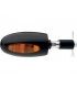 COPPIA FRECCE ALOGENE BL 1000 LED OMOLOGATE NERO VETRO ARANCIONE