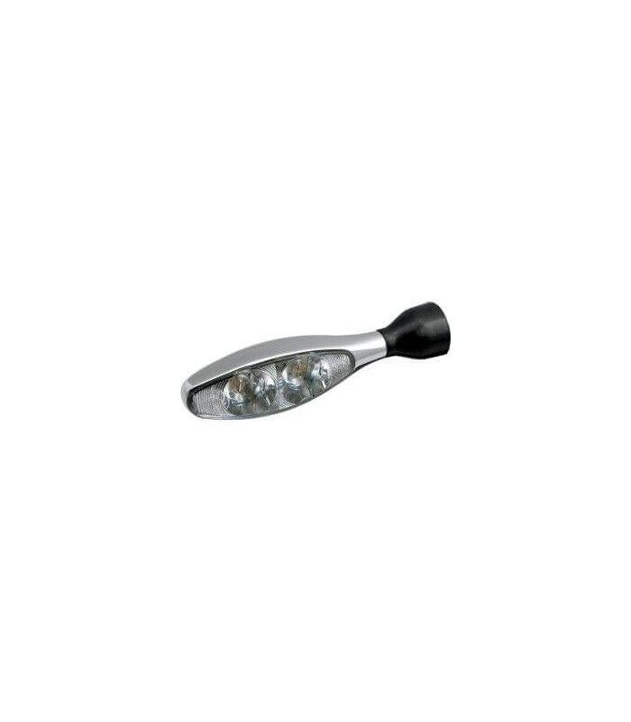 MICRO 1000 DF DARK LED TURN/BRAKE/REAR LIGHT REAR  CHROME HOMOLOGATED