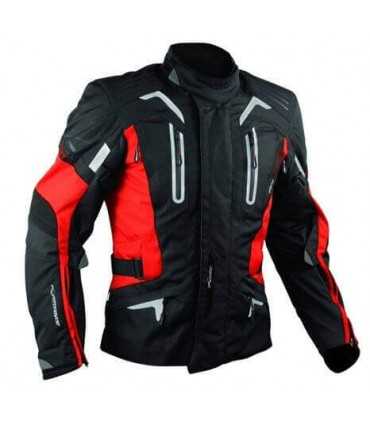 Veste moto A-PRO Tesla impermeable rouge