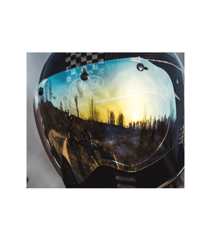 PREMIER VISOR MX 3 BOTTONS GOLD CHROMED