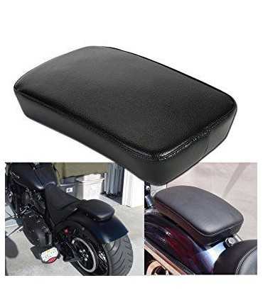 SADDLEMEN PAD BRUSHED REAR GEL|VINYL CARBON LOOK 18 CM