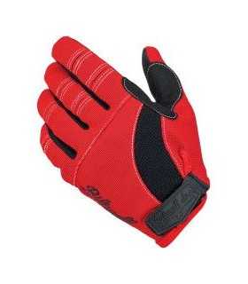 Biltwell moto gloves red