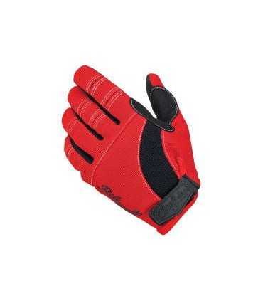 Biltwell moto gloves red