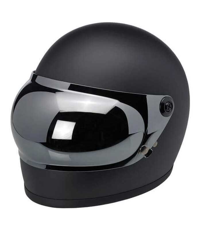 BILTWELL GRINGO S VISOR ANTI-FOG BUBBLE SILVER MIRROR