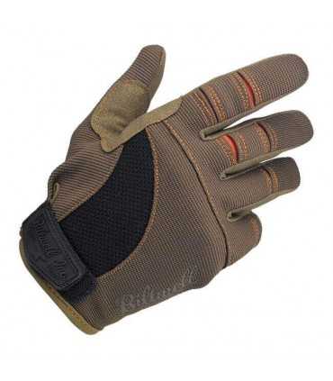 Biltwell guanti estivi moto marrone/arancio