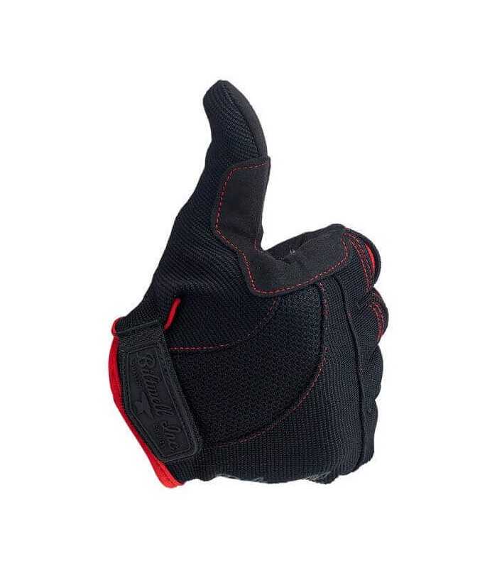 Biltwell Motorrad Sommerhandschuhe schwarz rot