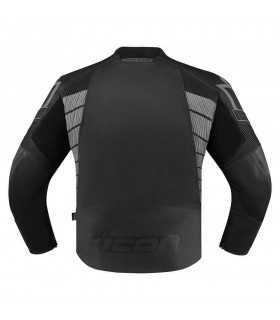 ICON HYPERSPORT 2 SCHWARZ LEDERJACKE