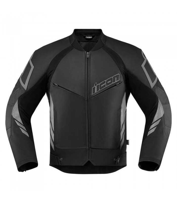 ICON HYPERSPORT VESTE EN CUIR NOIR