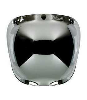 BILTWELL 3 BOTTONS BUBBLE VISOR ANTIFOG SILVER MIRROR