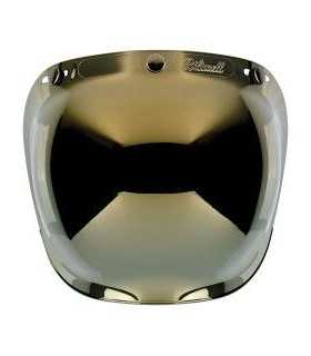 BILTWELL 3 BOTTONS BUBBLE VISOR ANTIFOG GOLD MIRROR