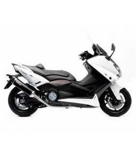 LEOVINCE Yamaha T-Max 530 (2012-16) Inox schwarz CH+KAT - Komplettsystem - Endkappe Carbon