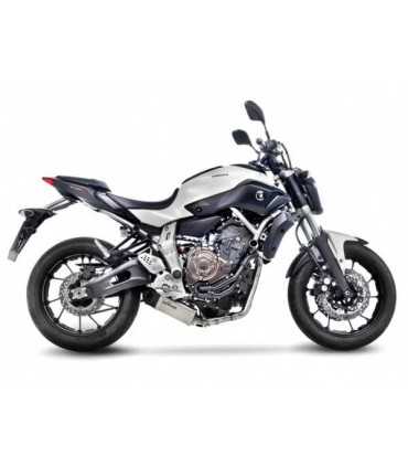 Leovince Yamaha MT-07 (2014-16) Underbody Inox CH+KAT - Full System - Endcap Carbon