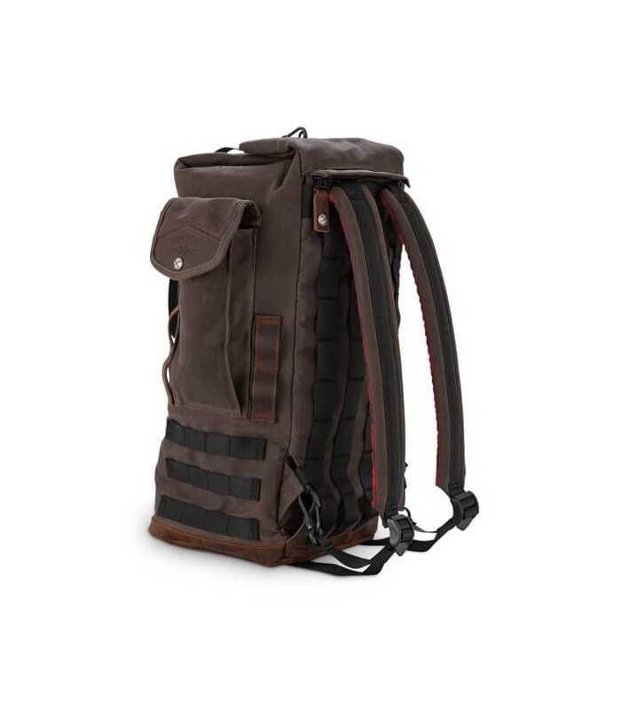 BURLY VOYAGER SISSY BAR RUCKSACK DARK OAK