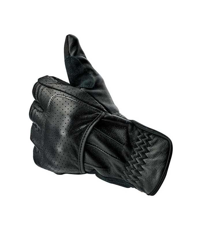 GUANTI LEATHER MOTO BILTWELL BORREGO CE SCHWARZ