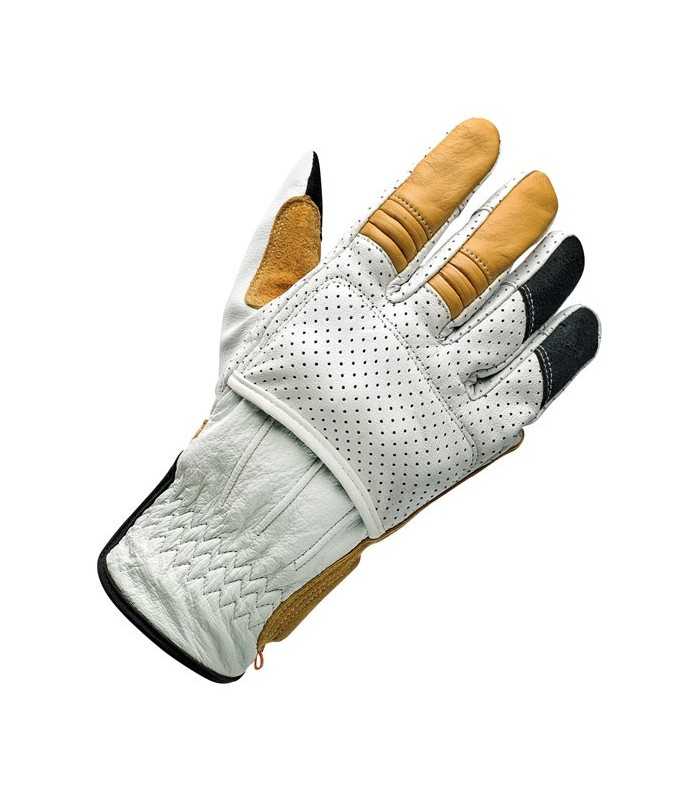 GUANTI MOTO PELLE BILTWELL BORREGO CE BIANCO