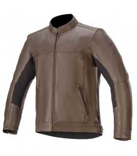 GIACCA MOTO IN PELLE ALPINESTARS TOPANGA MARRONE