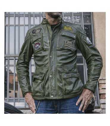 LEATHER JACKET HOLY FREEDOM QUATTRO Evo green