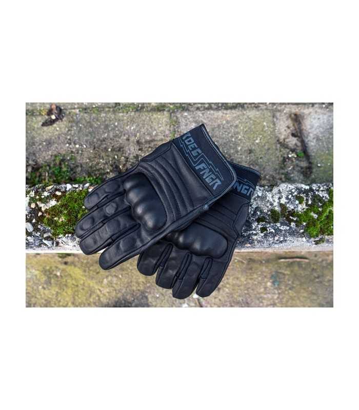 Guanti in pelle Roeg FNGR nero
